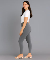 Grey Color Premium 4 way Lycra Women Leggings (Ankle Length)