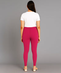 Pink Color Premium 4 way Lycra Women Leggings (Ankle Length)