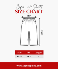 Women Night Wear 100% Cotton Printed Capri / 3/4 Shorts Combo (Pack of 3)