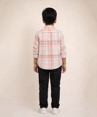 Kids Checked Cotton Shirt | Full Sleeve Casual Wear | Age 3–13 Years