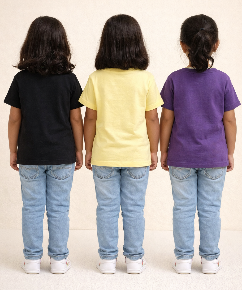 Kids 100% Cotton Fine Tshirt With Printed Multi Colour | Age 1 to 6 Years (Pack of 3 Pieces)