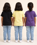 Kids 100% Cotton Fine Tshirt With Printed Multi Colour | Age 1 to 6 Years (Pack of 3 Pieces)