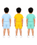 Kids Cartoon Print T-Shirt & Shorts Co-Ord Set for Boys | Age 6 Months-3 Years | Pack Of 3 Set Combo