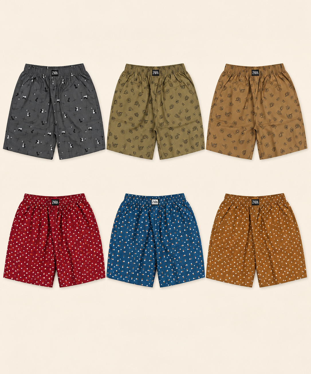 Men's Cotton Boxer Woven Checked Shorts (Pack Of 2)