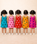 Girls 100% Cotton Printed 0 To 4 Years Gown Dress/Frock Dress (Pack of 5)