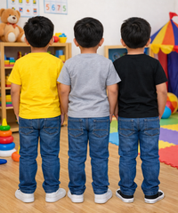 Kids Cotton Boys Tshirt Plain Multi Color | Age 0 to 6 Years (Pack of 3 Pieces)