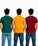 Men's Half Sleeve Printed Round Neck T-Shirt Combo (Pack of 3)