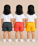 Pure Cotton Plain Shorts for Girls Kid with Elastic Age 3 Months to 4 Years (Pack of 3)