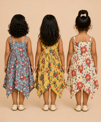 Fish Frock Floral Printed | Casual wear for Girl Kids Age 1 To 6 Years (Pack of 3)