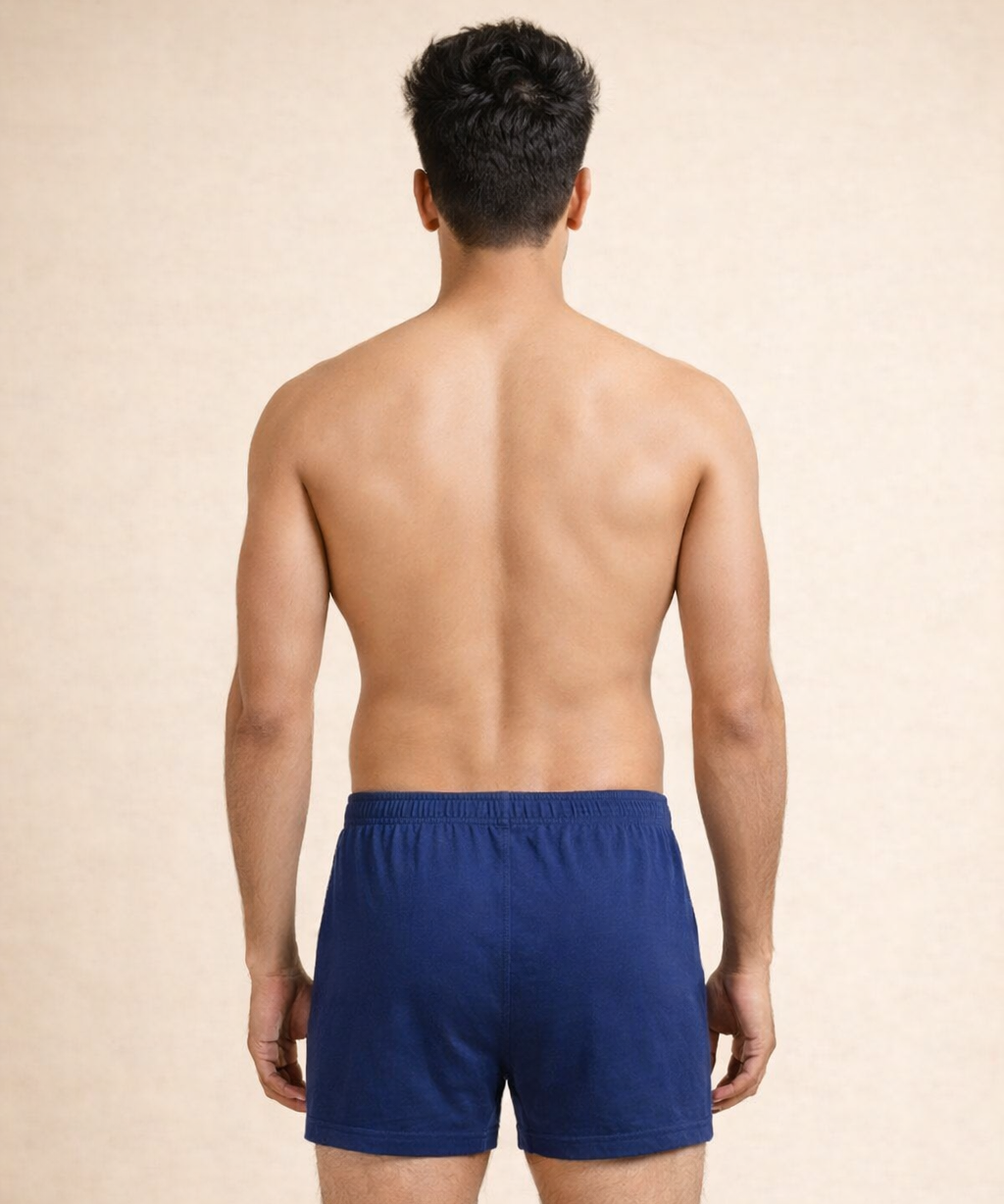 Fitto Spark Men's Fine Pocket Trunk Plain Brief 100% Pure Cotton | (Pack of 5)