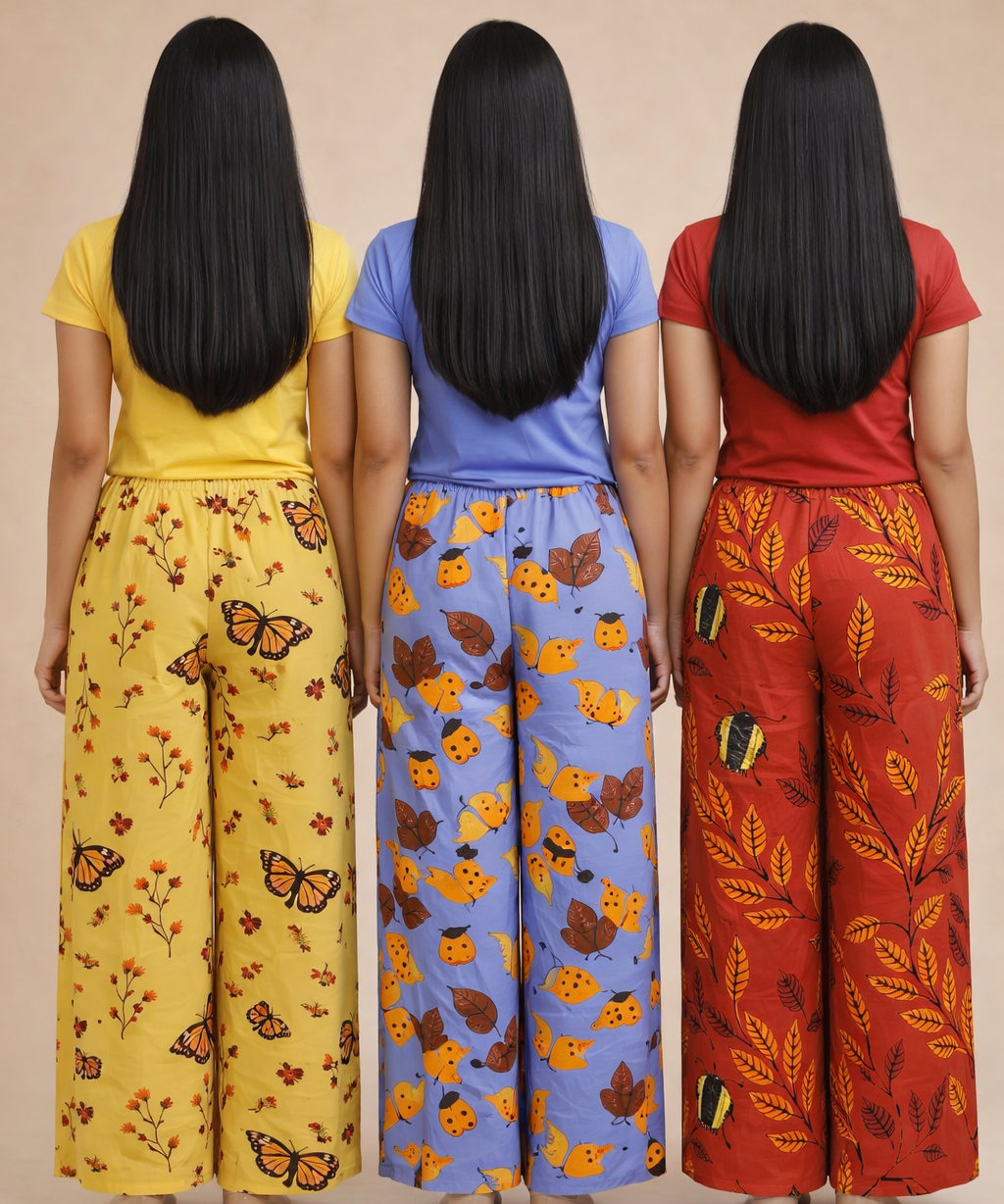 Printed Palazzo Pant | Casual Night wear for Women (Pack of 3)