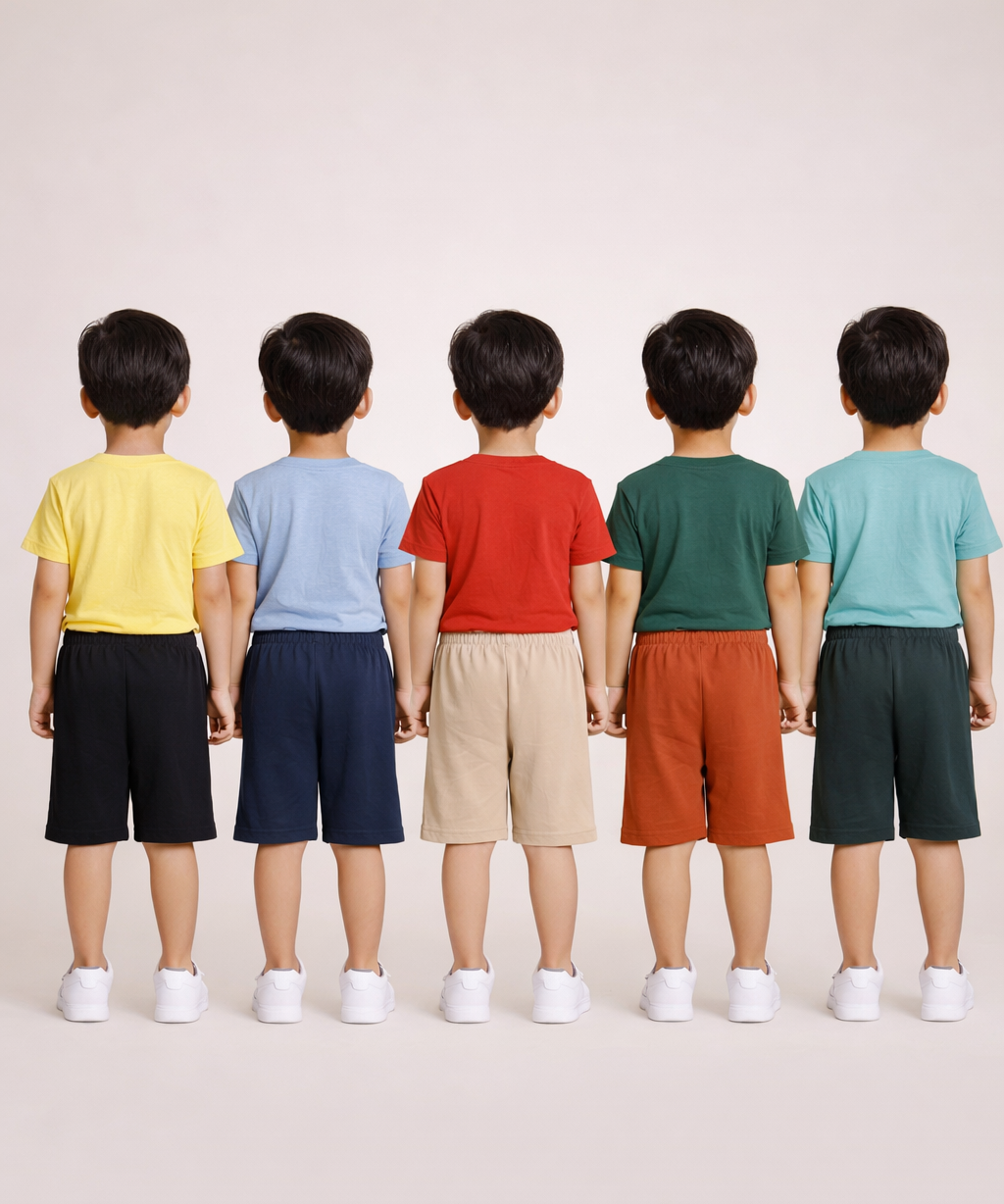 Boy Kid Cotton Printed Shorts | Random Cartoon Printed | Age 1 to 6 Years (Pack of 5 Pieces)