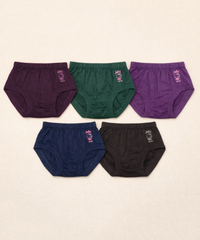 Boy Kids Jelly Plain Underwear Brief 100% Pure Cotton | (Pack of 5)