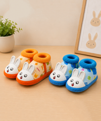 Baby Cartoon Printed Soft Sole Booties Shoes for Infants & Toddlers | Pack of 2 Pairs Set Combo