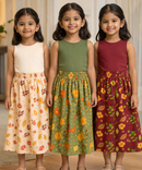 Rayon Floral Printed Skirt | Casual wear for Girl Kids Age 1 To 6 Years (Pack of 3)