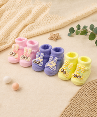 Soft Cotton Baby Booties | 0 to 12 Months | Pack of 3 Pairs Set