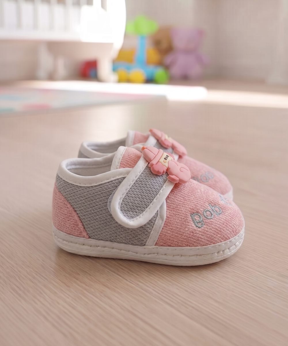 Imported Baby Shoes with Cartoon Badge | 0 to 12 Months