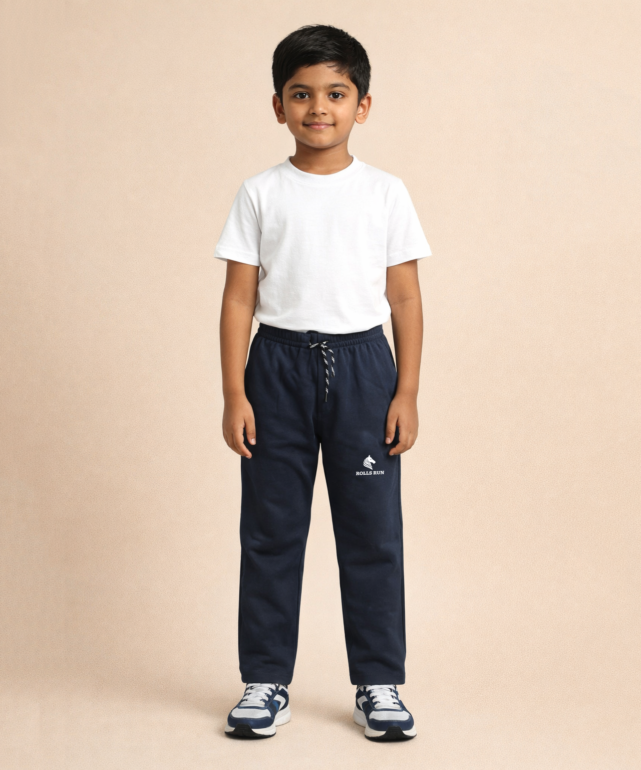 Boys Cotton Track Pant | Plain Navy Blue Color | Age 3 to 12 Years
