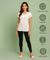 Premium 4 way Lycra Women Leggings (Ankle Length)