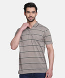 Mens Polo or Collar Stripes Tshirt with Pocket (Pack of 2)