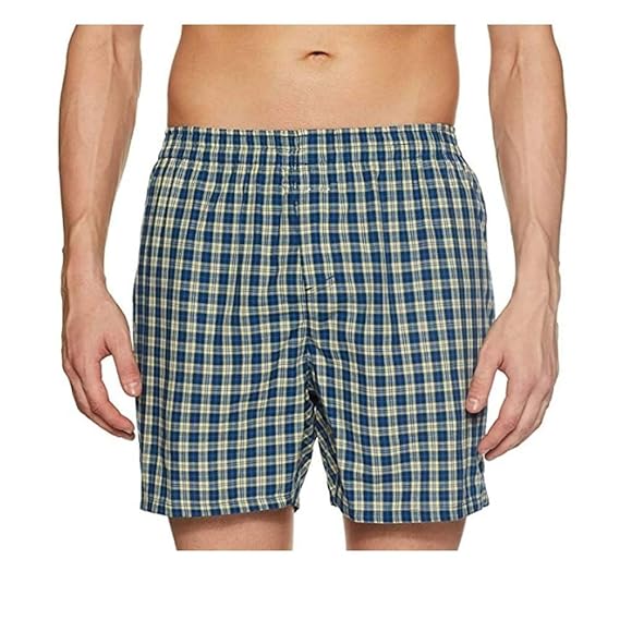Men's Cotton Boxer Woven Checked Shorts ( Pack Of 3 )