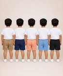 Pure Cotton Plain Shorts for Boys Kid with Elastic Age 1 to 4 Years (Pack of 10)
