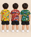 Baby Boys All Over Printed Cotton T-Shirt Multi Colour | Age 0 to 36 Months (Pack of 3 Pieces)