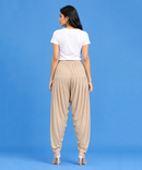 Women's Solid Beige Color Patiala Pant | Size L, XL, 2XL, 3XL | Comfortable Ethnic Salwar Bottom for Daily Wear