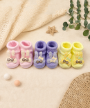 Soft Cotton Baby Booties | 0 to 12 Months | Pack of 3 Pairs Set