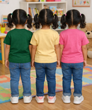 Kids Cotton Girls Tshirt Plain Multi Color | Age 0 to 6 Years (Pack of 3 Pieces)