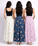 Rayon Floral Printed Skirt for Women Casual & Party Wear | Combo (Pack of 3)