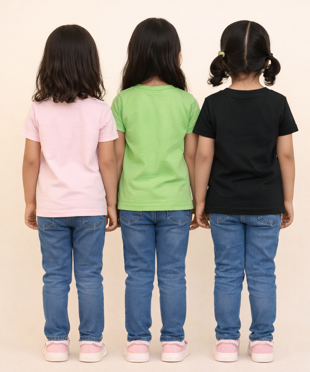 Kids 100% Cotton Fine Tshirt With Printed Multi Colour | Age 1 to 6 Years (Pack of 3 Pieces)