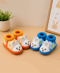 Baby Cartoon Printed Soft Sole Booties Shoes for Infants & Toddlers | Pack of 2 Pairs Set Combo