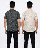 Men's Printed Casual Half Sleeve Shirt | Size - L,XL,2XL | Regular Fit Summer Resort Shirts for Men | Pack Of 2 Piece Combo