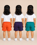 Pure Cotton Plain Shorts for Girls Kid with Elastic Age 3 Months to 4 Years (Pack of 3)