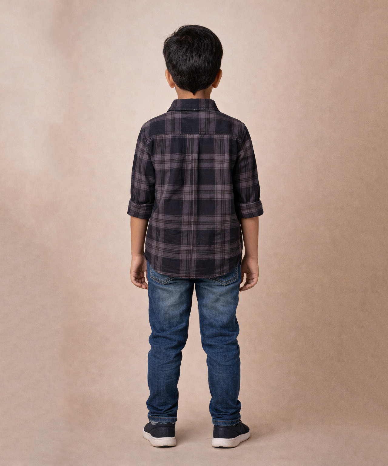 Kids Checked Cotton Shirt | Full Sleeve Casual Wear | Age 3–13 Years