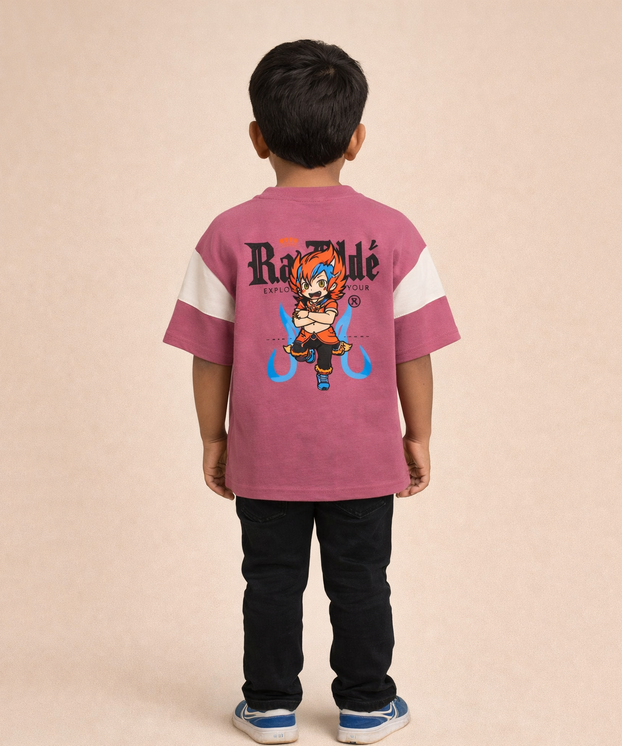 Boys Five Sleeve Cotton T-Shirt for Kids | Casual Everyday Wear