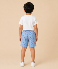 Kids Printed Cotton Shorts for Boys | Age - 5 to 6 Years & 7 to 8 Years | Soft Elastic Waist Casual Summer Shorts | Pack Of 1 Piece