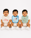 Baby Feeding Bibs 100% Pure Cotton for 3–12 Months (Pack of 3)