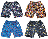 100% Cotton print Shorts for Boys & Girls Kid with Elastic (Pack of 5)