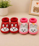 Baby Cartoon Printed Soft Sole Booties Shoes for Infants & Toddlers | Pack of 2 Pairs Set Combo