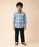 Kids Checked Cotton Shirt | Full Sleeve Casual Wear | Age 3–13 Years
