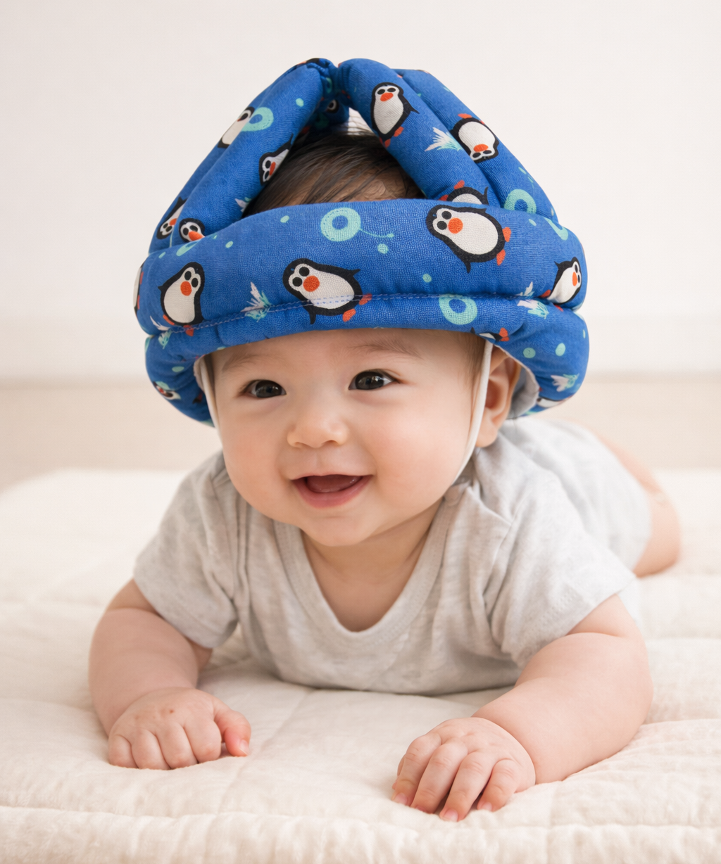 Baby Safety Helmet Head Protector | Soft Cushion Anti-Fall Protection Cap
