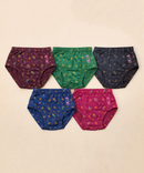 Girls Kids Jelly Print Underwear Brief 100% Pure Cotton | (Pack of 5)