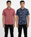 Men's Printed Casual Half Sleeve Shirt | Size - L,XL,2XL | Regular Fit Summer Resort Shirts for Men | Pack Of 2 Piece Combo