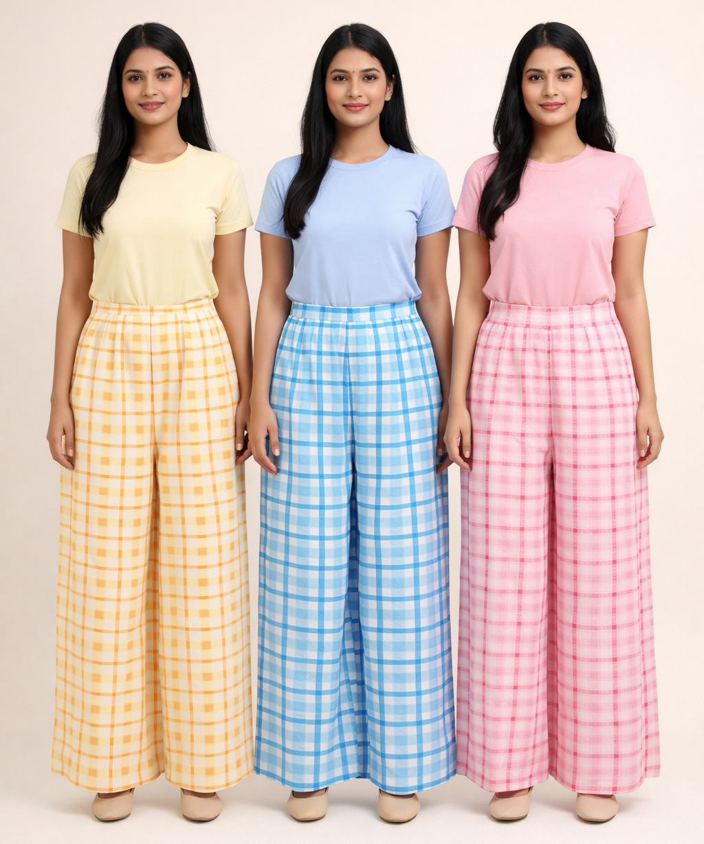 Printed Palazzo Pant | Casual Night wear for Women (Pack of 3)