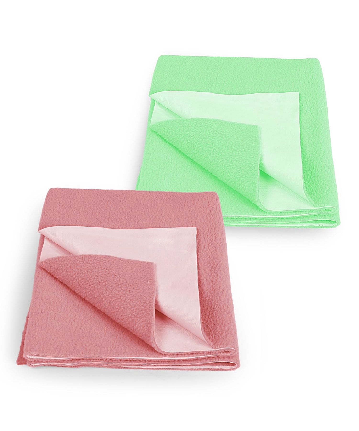 Instadry Anti-Piling Quick Dry Sheet for baby, Baby Bed Protector, Waterproof baby sheet | Fleece Fabric | Size 50x70cm (Pack of 2)