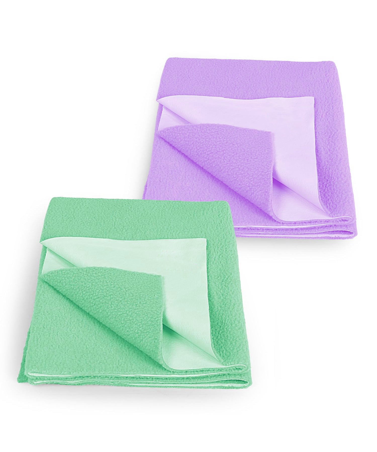 Instadry Anti-Piling Quick Dry Sheet for baby, Baby Bed Protector, Waterproof baby sheet | Fleece Fabric | Size 50x70cm (Pack of 2)