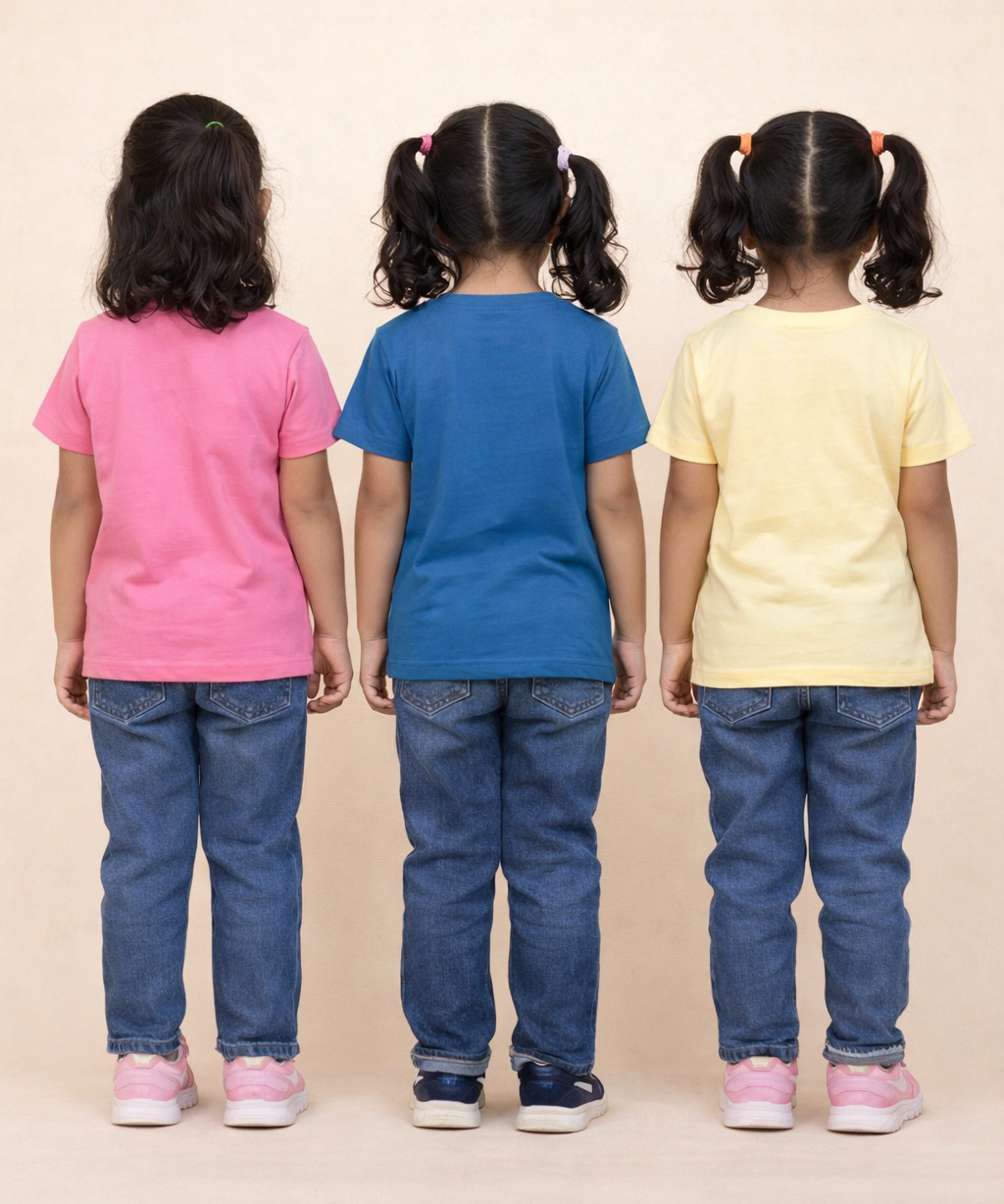 Kids 100% Cotton Fine Tshirt With Printed Multi Colour | Age 1 to 6 Years (Pack of 3 Pieces)