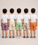 Boys Kids Pure Cotton Printed Shorts with Elastic | Age 0 to 4 Years (Pack of 10 Pieces)